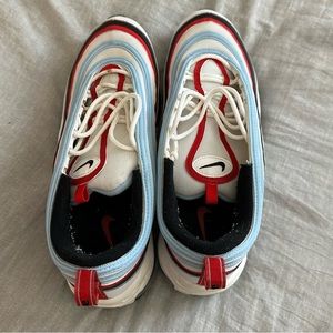 Nike Air Max 97 Light Blue size 12 the color is white,black,baby blue,red